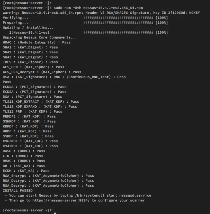 Nessus на Rocky Linux — установка и запуск