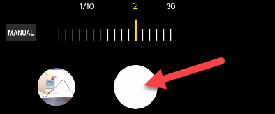 Нажмите кнопку затвора и дождитесь окончания экспозиции.