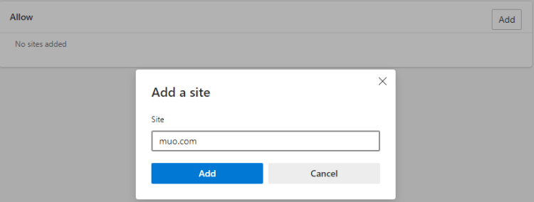 Edge автозапуск добавить сайт в список разрешённых