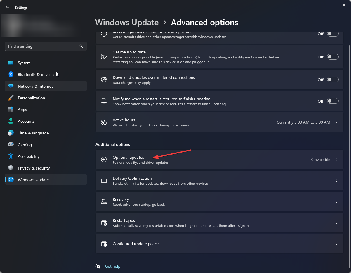 Optional update