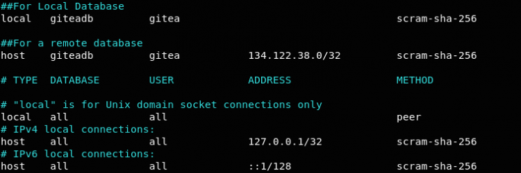 Пример строки в pg_hba.conf для удалённого доступа