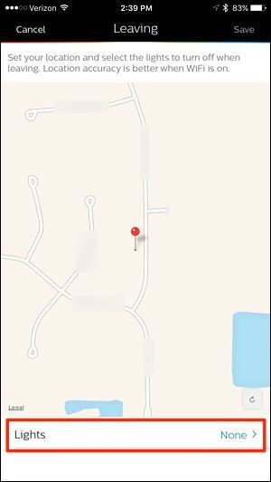 Список ламп; кнопка выбрать все выделяет все устройства