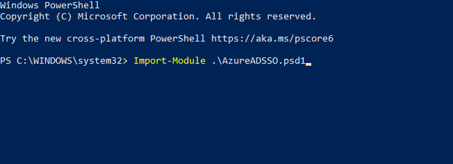 PowerShell: импорт модуля AzureADSSO.psd1