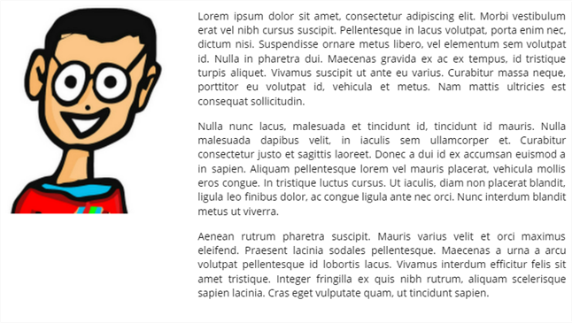 Текстовый блок справа от изображения на слайде Google Slides.