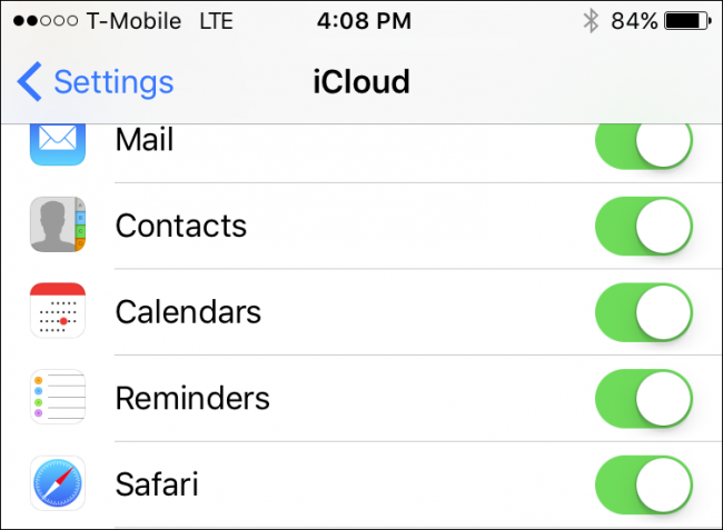 Настройки iCloud на iPhone: включение Напоминаний