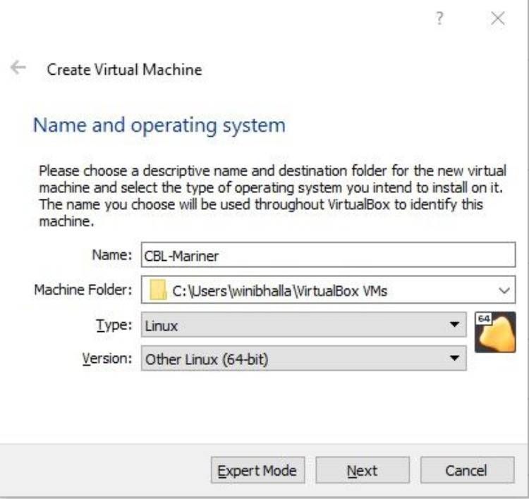 Ввод данных о VM
