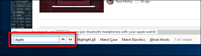 Поиск на странице в Firefox на ПК