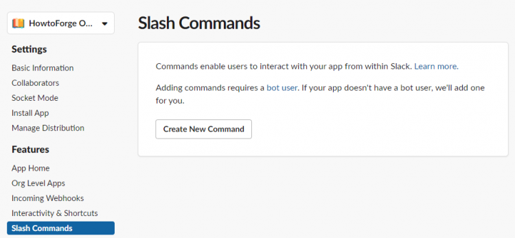 Создание Slash-команды в Slack