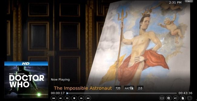 Экран воспроизведения эпизода Doctor Who в хорошем качестве