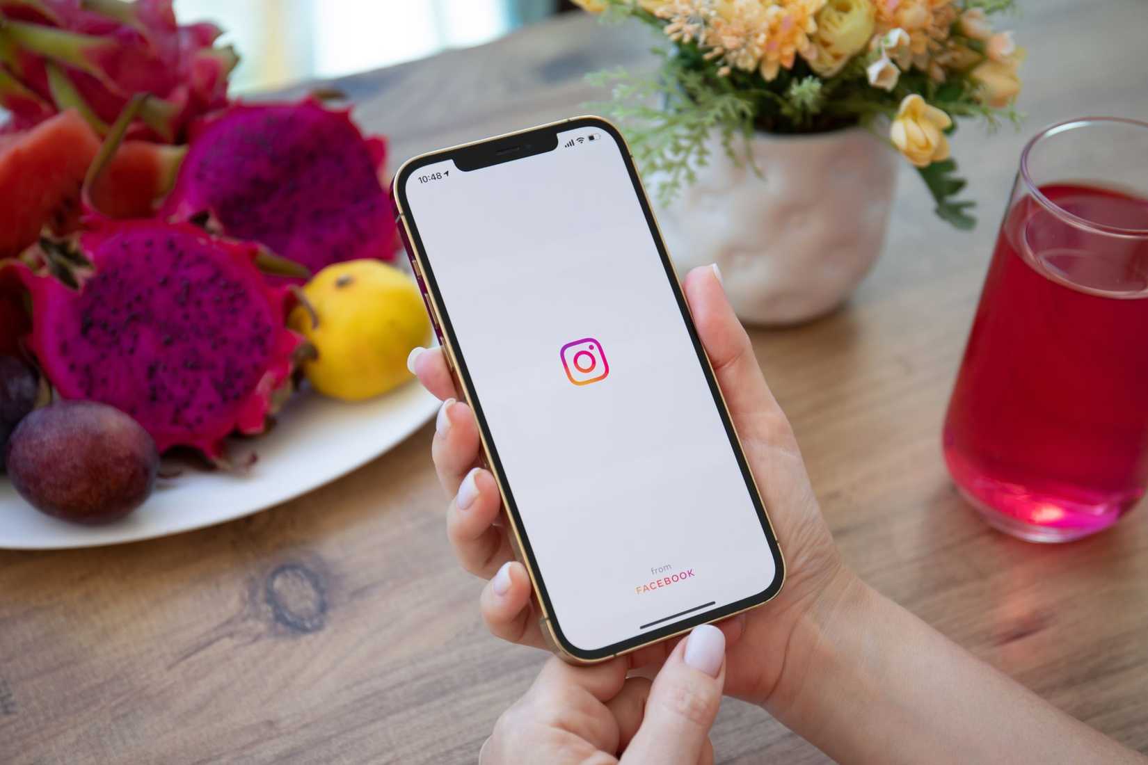 a person using instagram on a smartphone