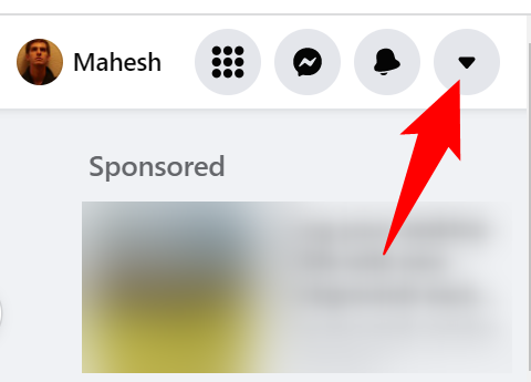 Выберите иконку стрелки вниз в правом верхнем углу.
