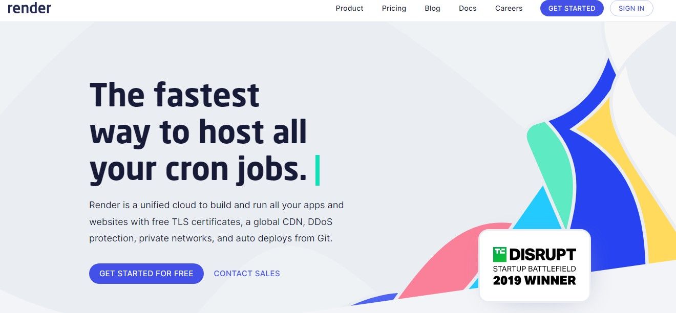 Главная страница Render