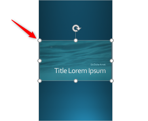 Перетаскивание маркеров масштабирования оформления темы