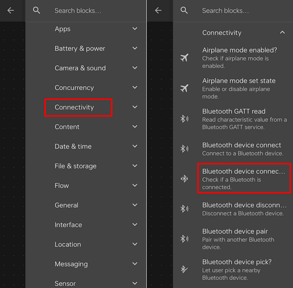 Создание блока подключения в Automate