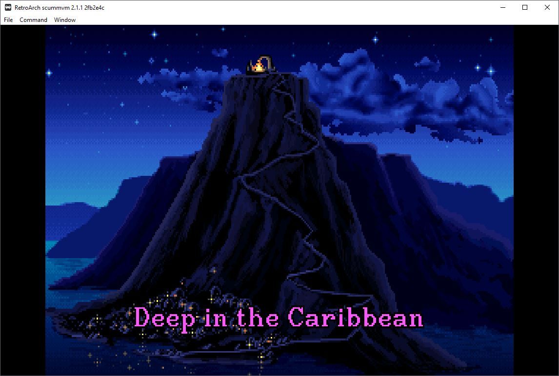 Запуск The Secret of Monkey Island через ScummVM в RetroArch