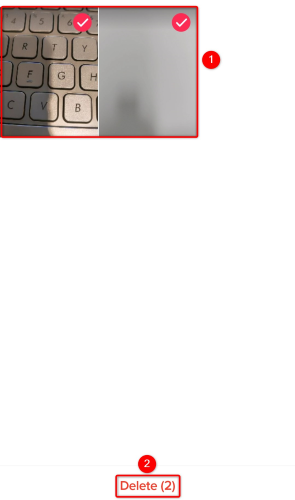 Выберите видео и нажмите «Удалить (X)» внизу.