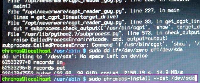 turn pc into chromebook - text command window