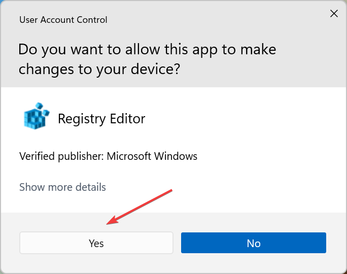 Подтверждение UAC при запуске regedit