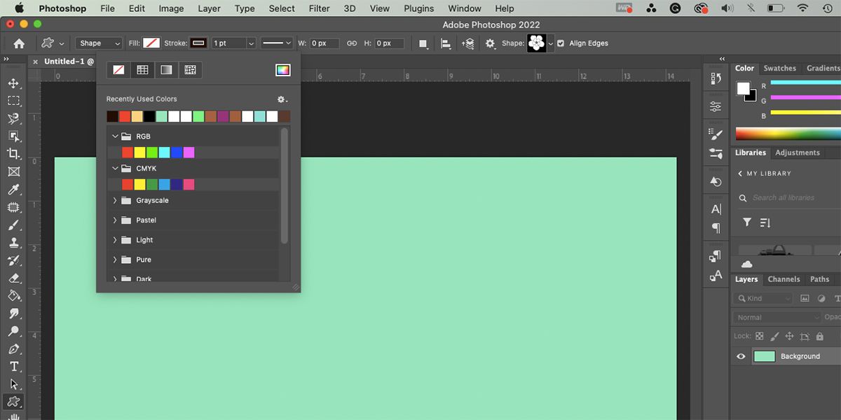 Цветовые образцы в Photoshop
