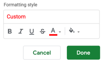 Выберите красный цвет текста
