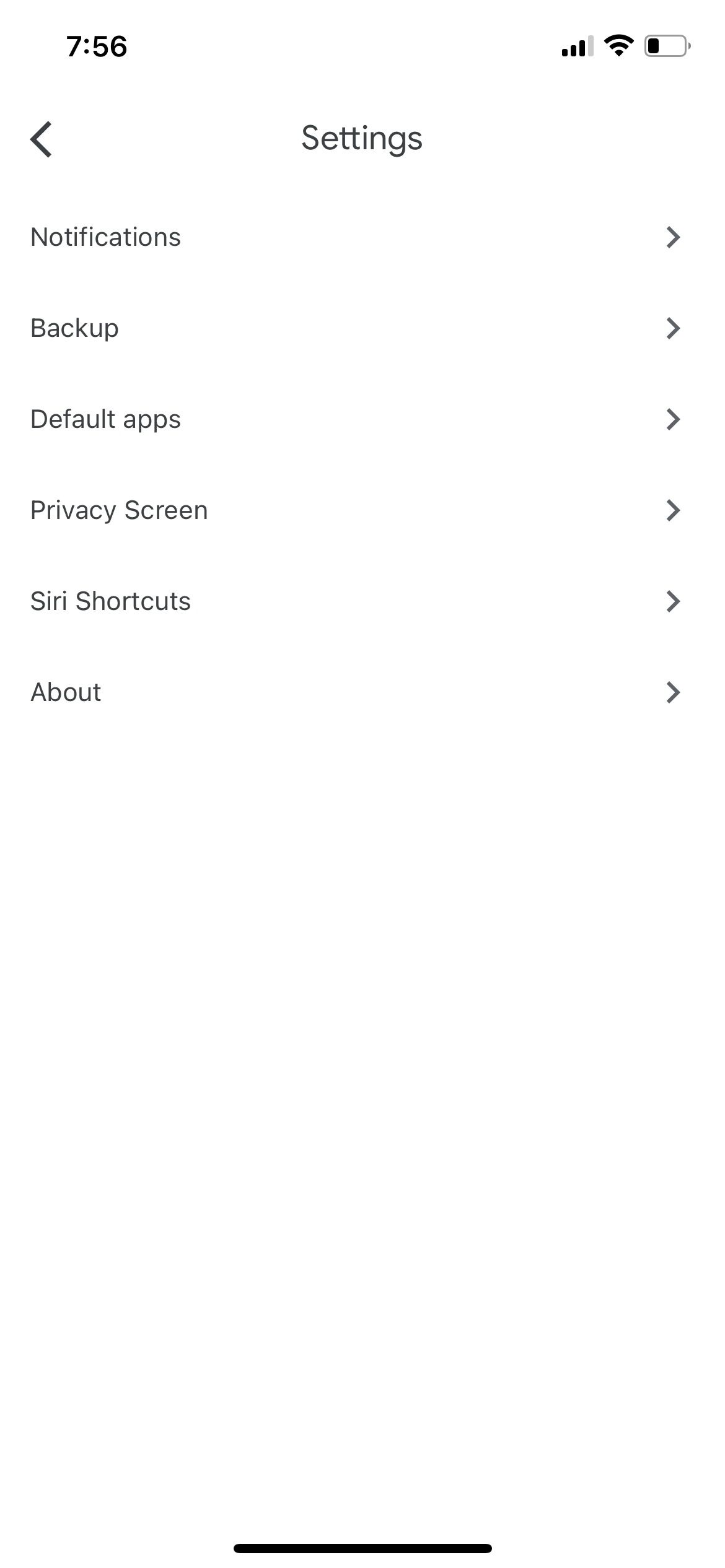 Настройки Google Drive на iPhone
