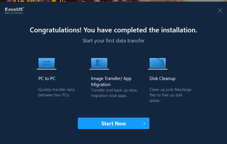 Выбор App Migration в EaseUS
