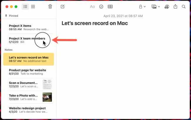Клики мыши в записи