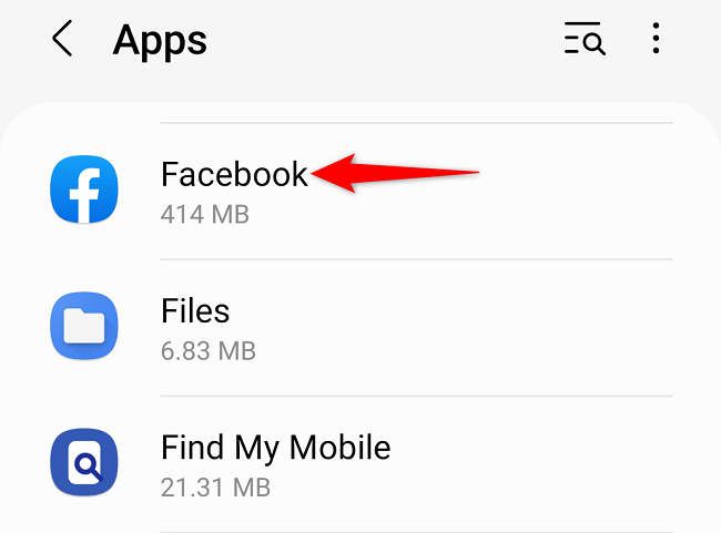 Выберите приложение