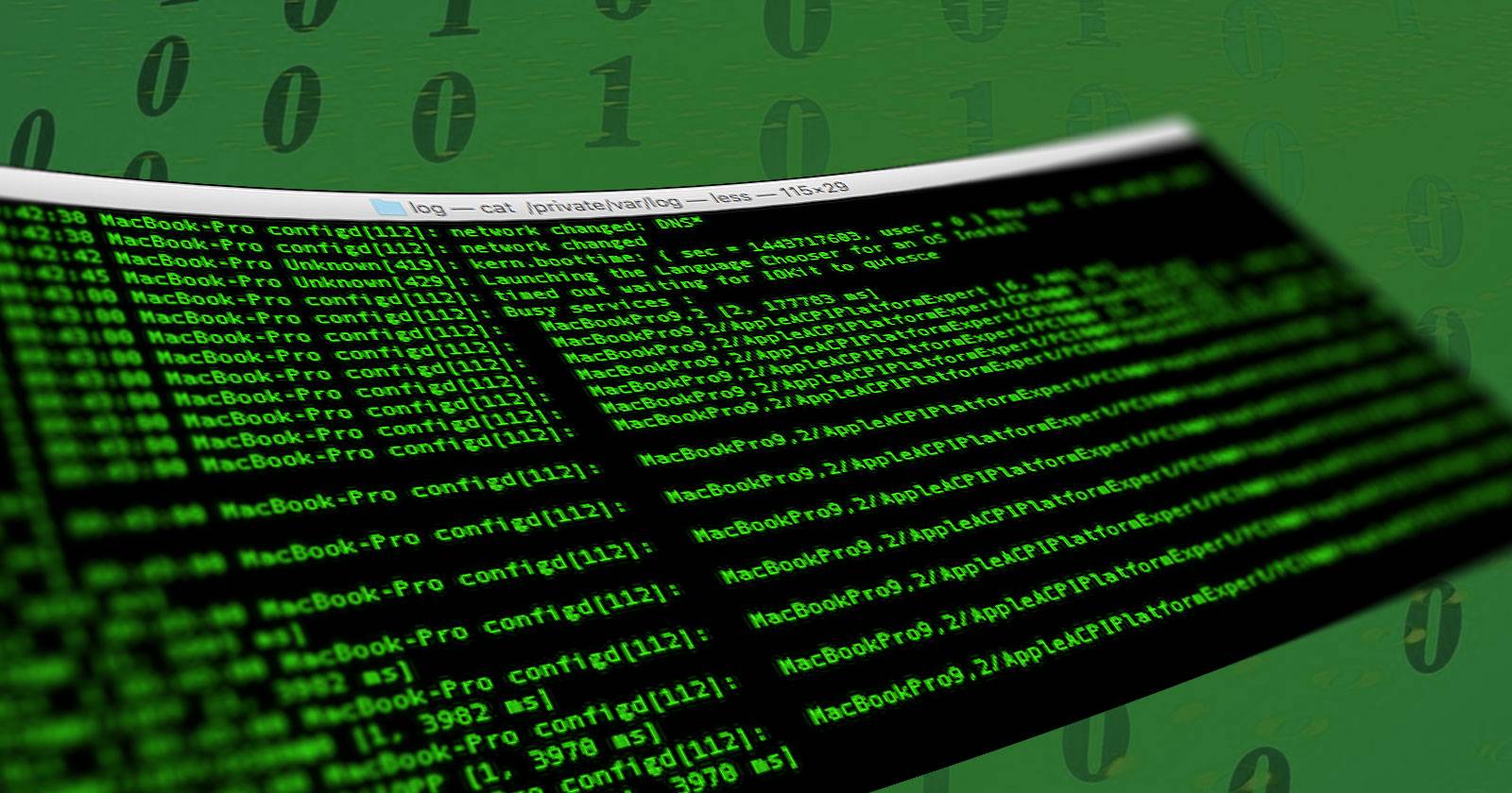 Файлы журналов macOS