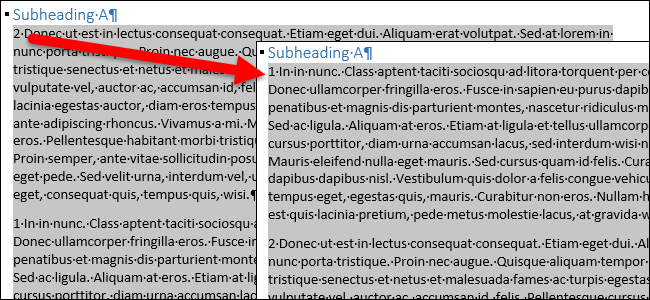 Как быстро поменять порядок абзацев в Word