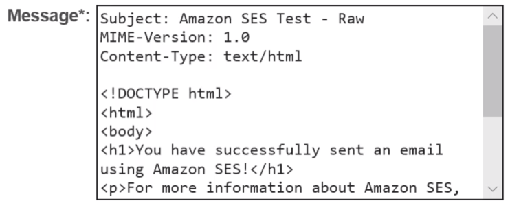 Пример сырого сообщения с явным указанием Subject в теле