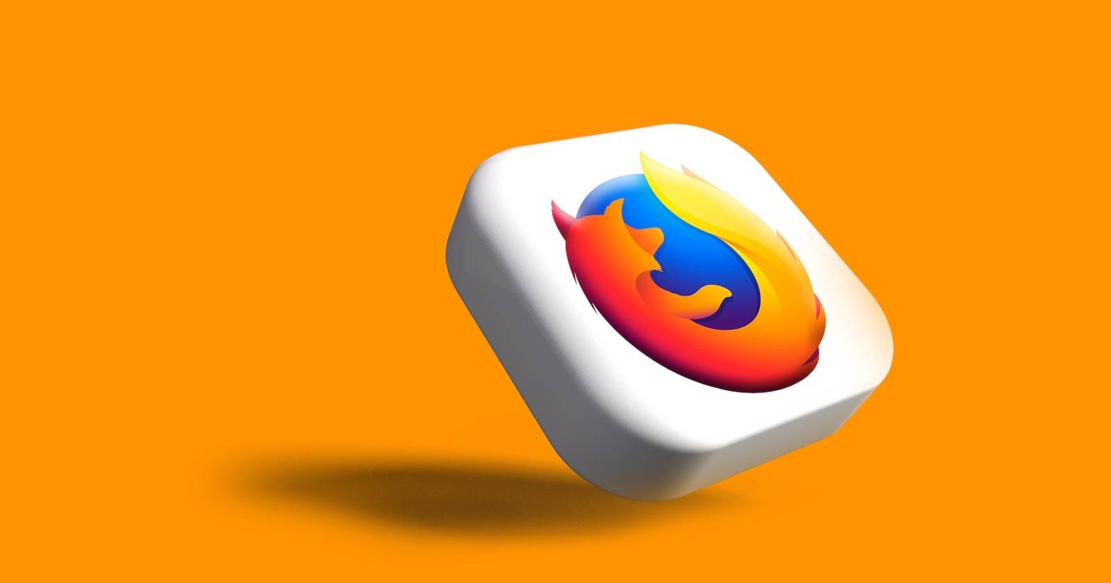 Логотип Firefox на белом квадрате