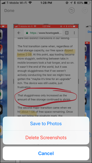 Папка Screenshots в приложении Фото