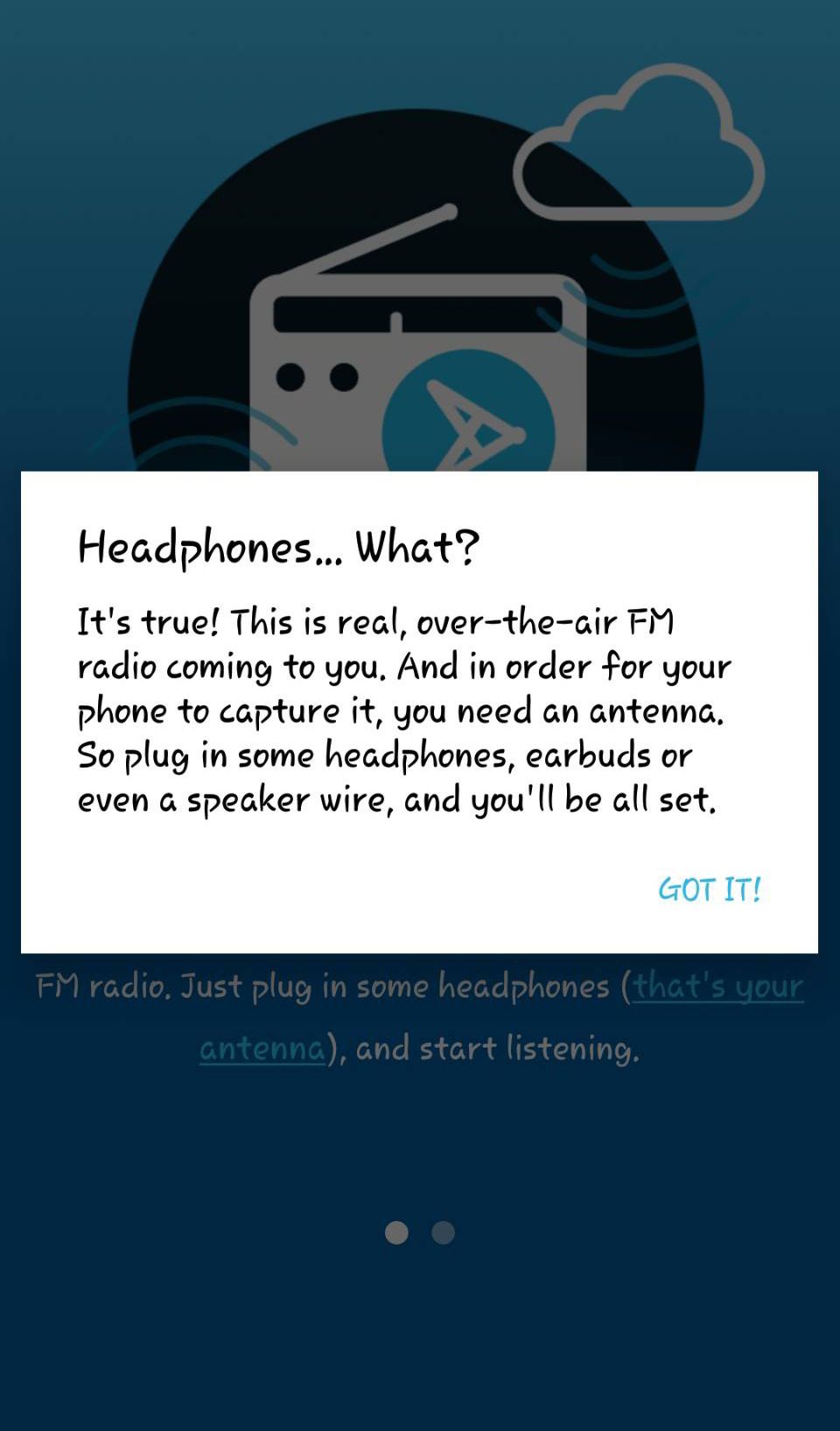 NextRadio antenna information