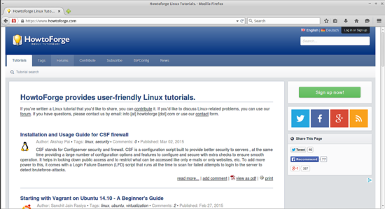 Скриншот интерфейса Firefox