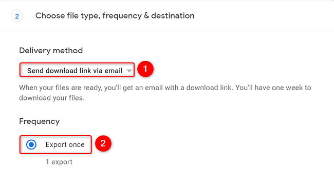 Выбор способа доставки и частоты