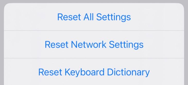 Сброс сетевых настроек на iPhone