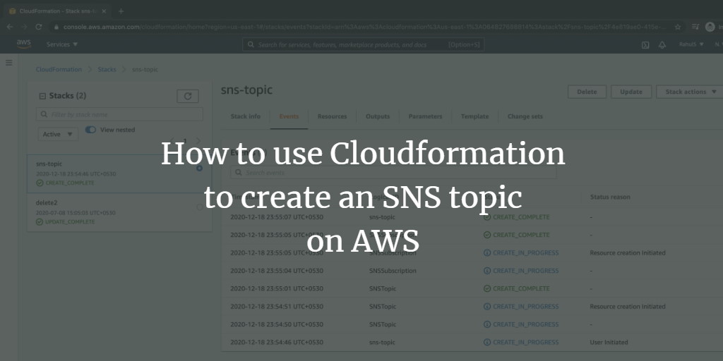 Создать SNS-топик через CloudFormation и email-подписку