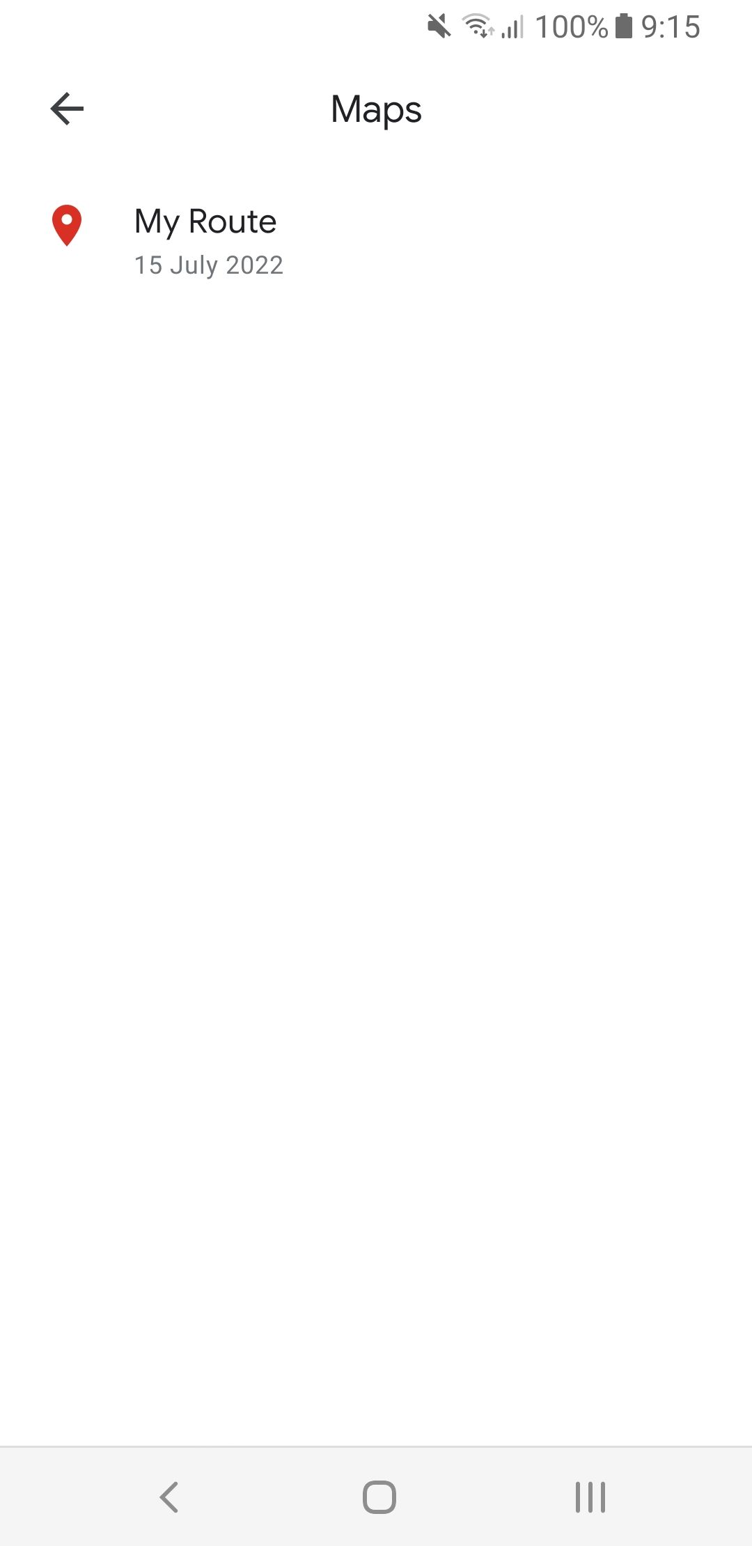 Список пользовательских карт в мобильном приложении