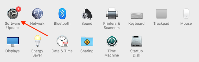 Нажмите Обновление ПО