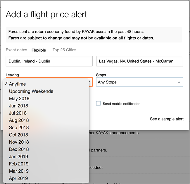 Гибкое оповещение — выбор выходных или месяца