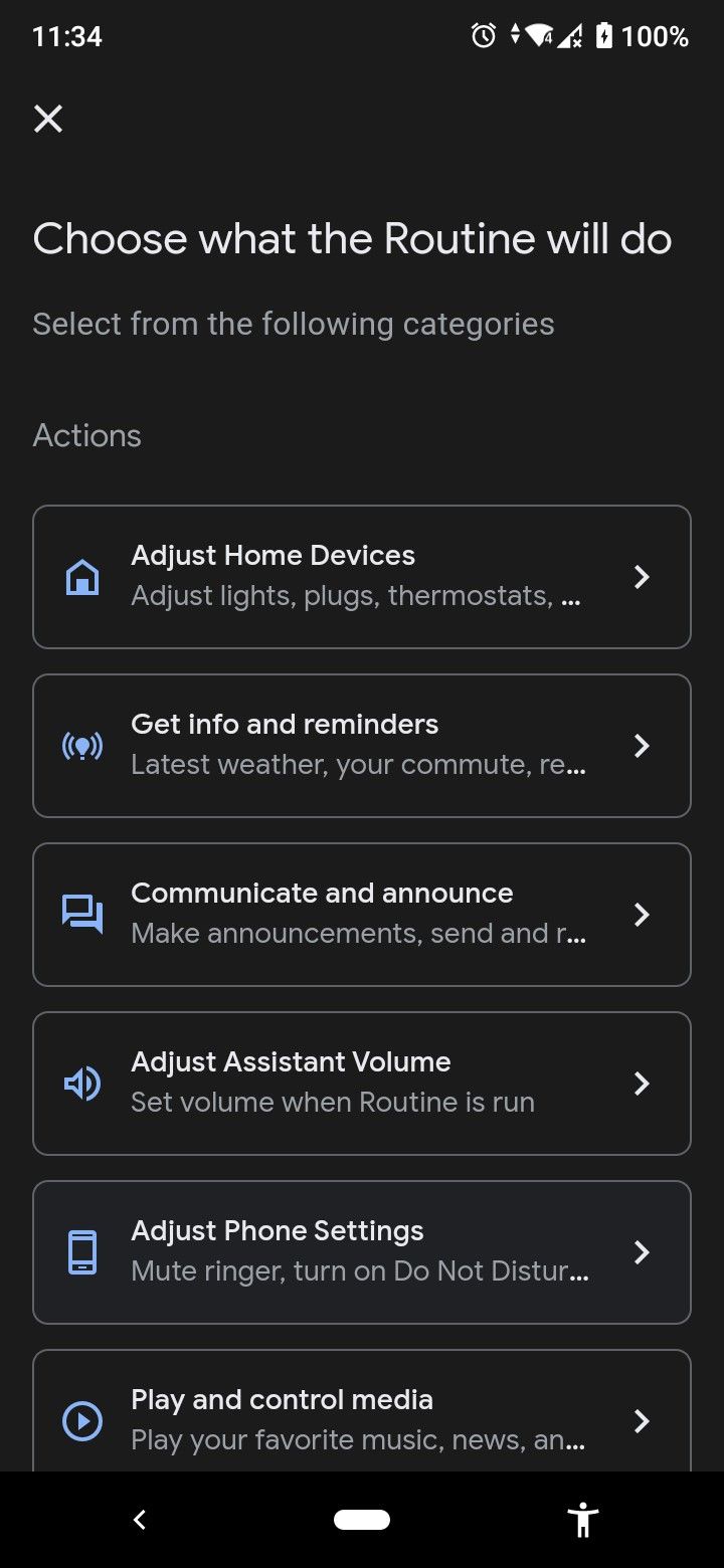 новые действия для рутин