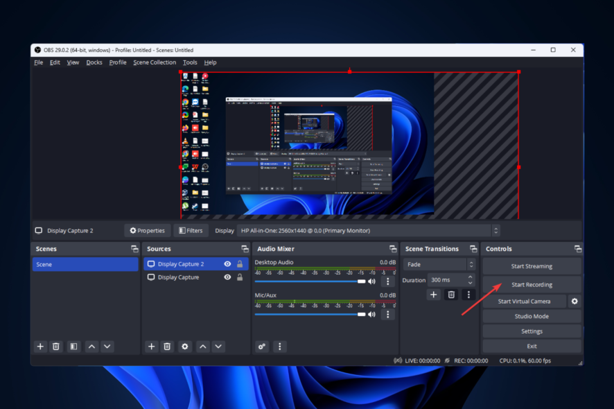 Как записать несколько экранов в Windows 11