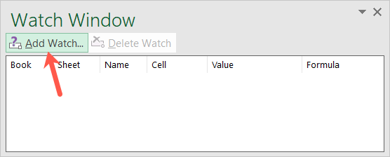 Нажмите Add Watch в окне наблюдения