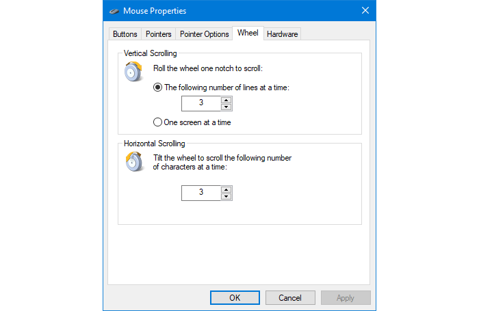 windows 10 mouse properties