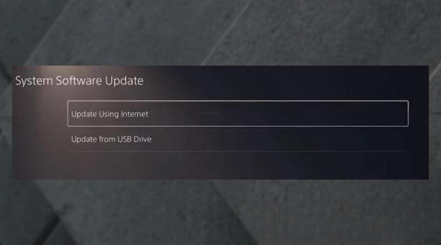 Обновление системного ПО через интернет на PS5