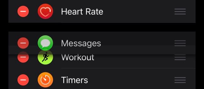 Перемещение приложений в списке Dock