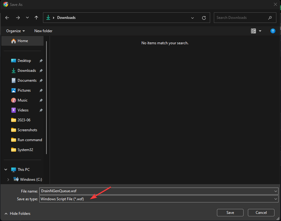Save as wsf Mscorsvw.exe
