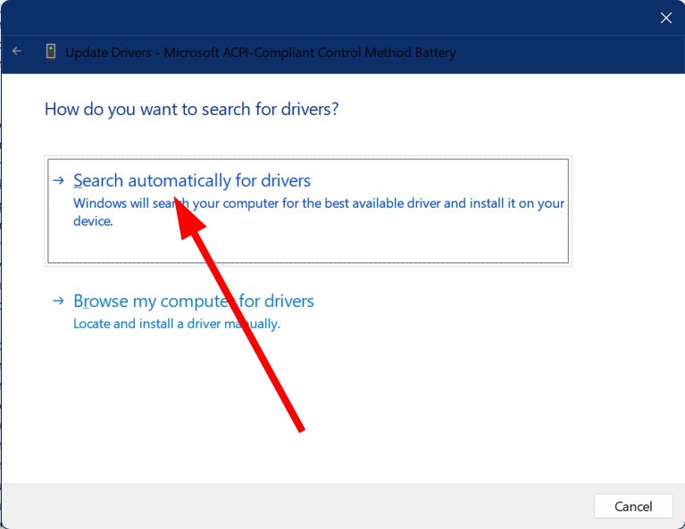 Поиск драйверов автоматически в Диспетчере устройств