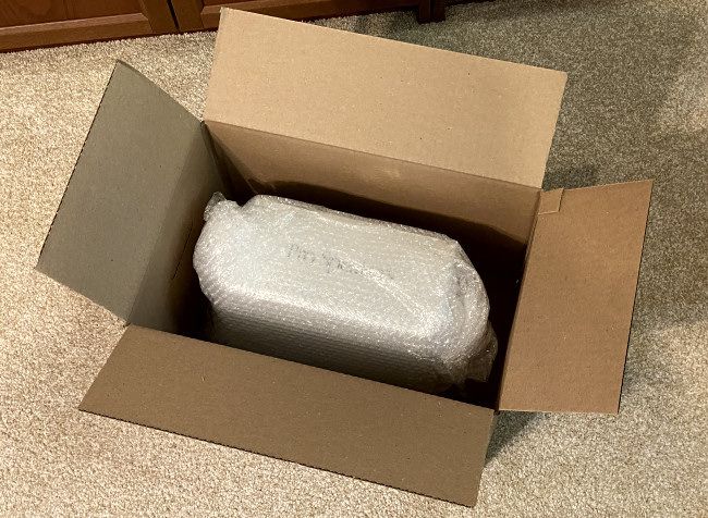 Fit the item inside the box and make sure there is 2-8 inches of empty space around it on every side.